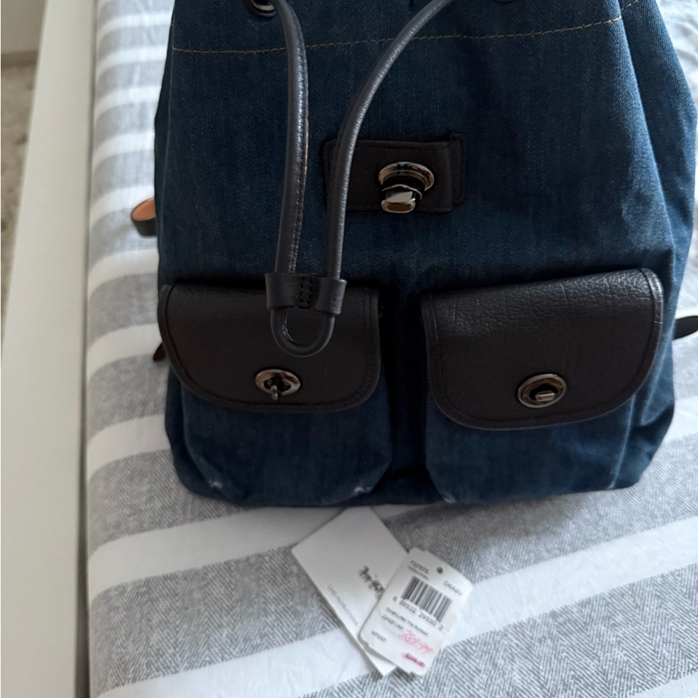 Coach Denim Backpack - Picture 2 of 12